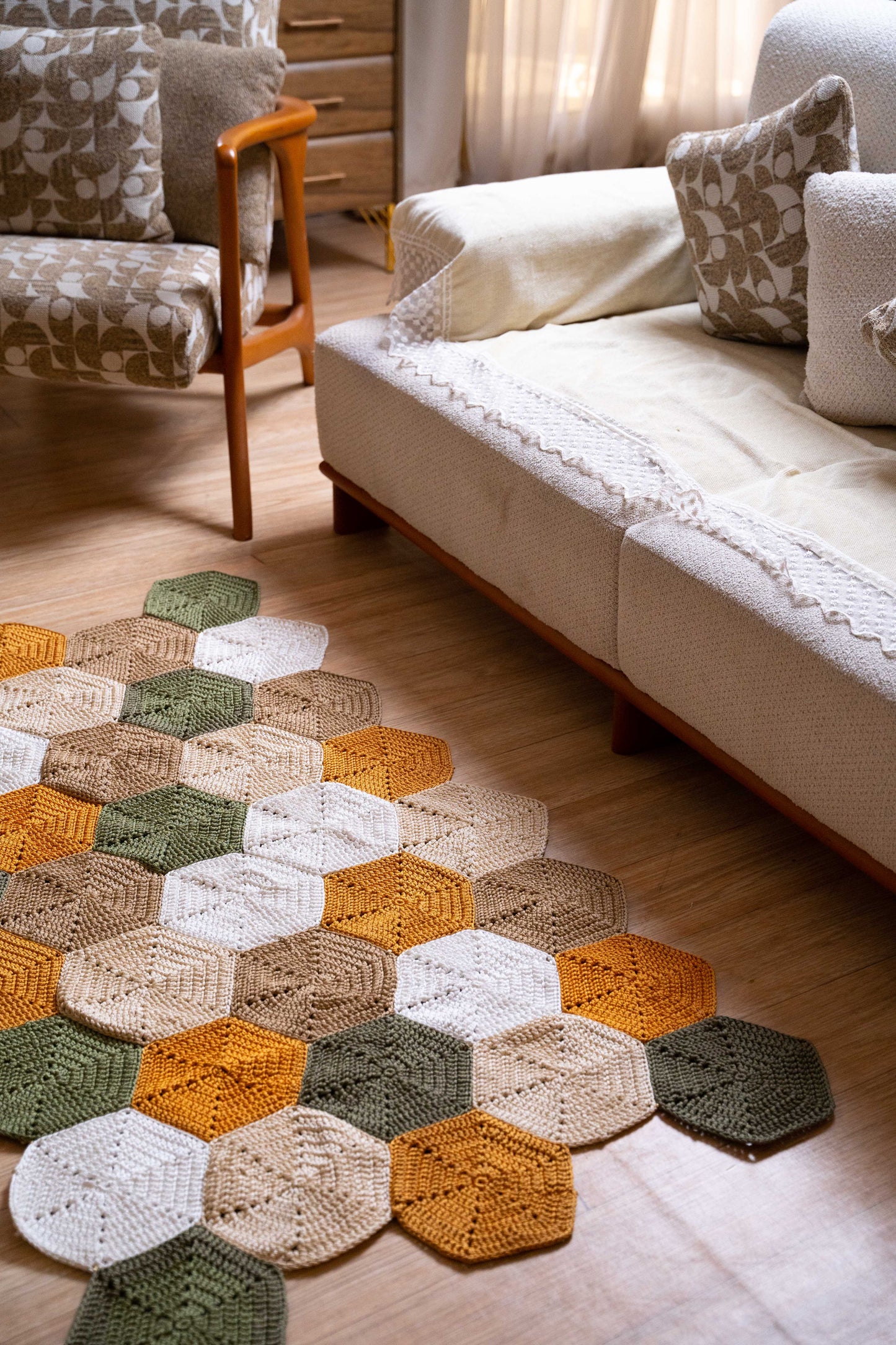 crochet cotton rug 390010