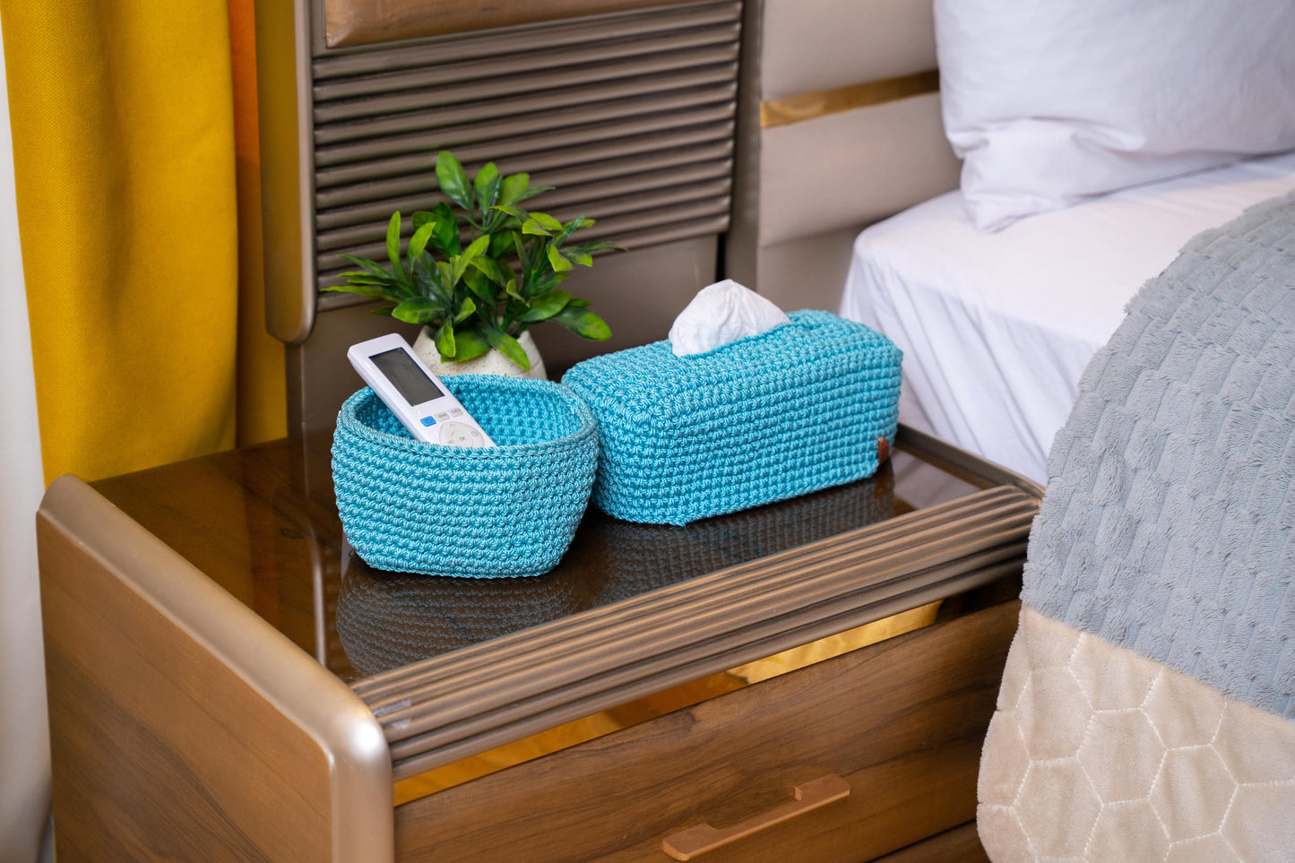 crochet organizer basket 390007