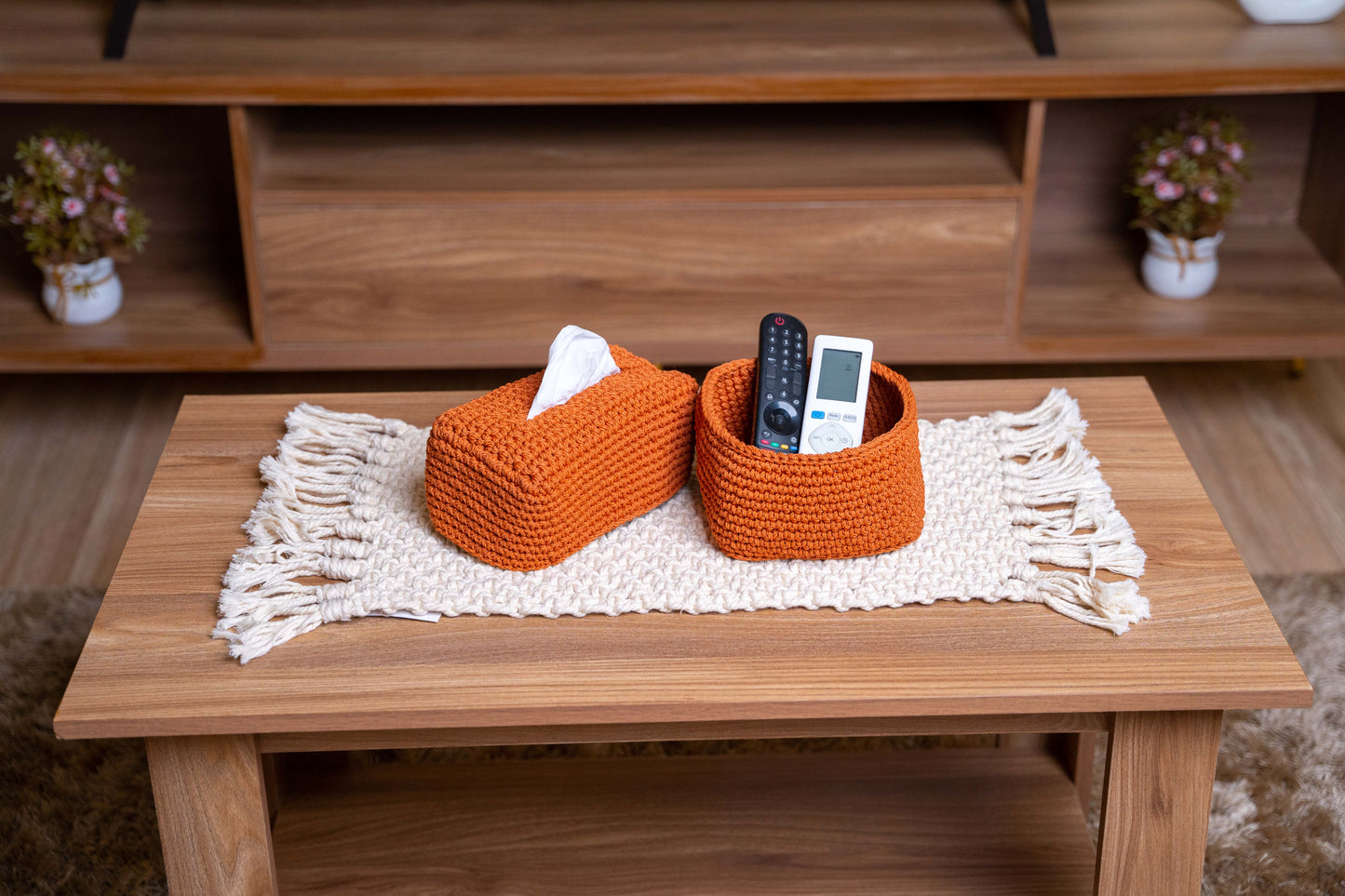 crochet organizer basket 390007