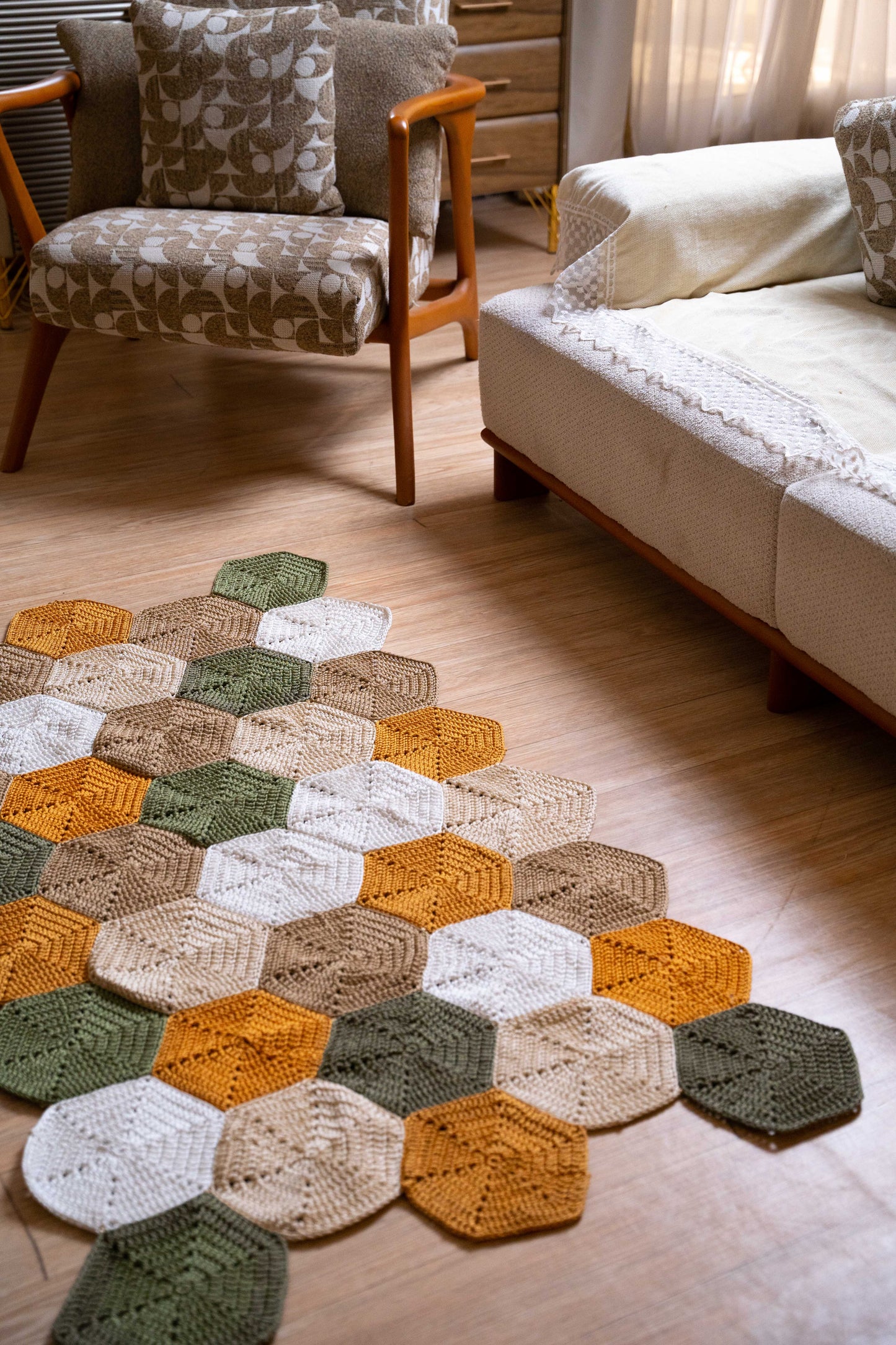 crochet cotton rug 390010