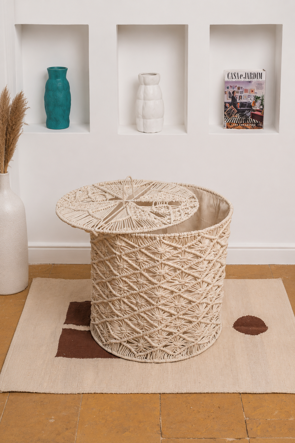 handmade macrame basket 400356