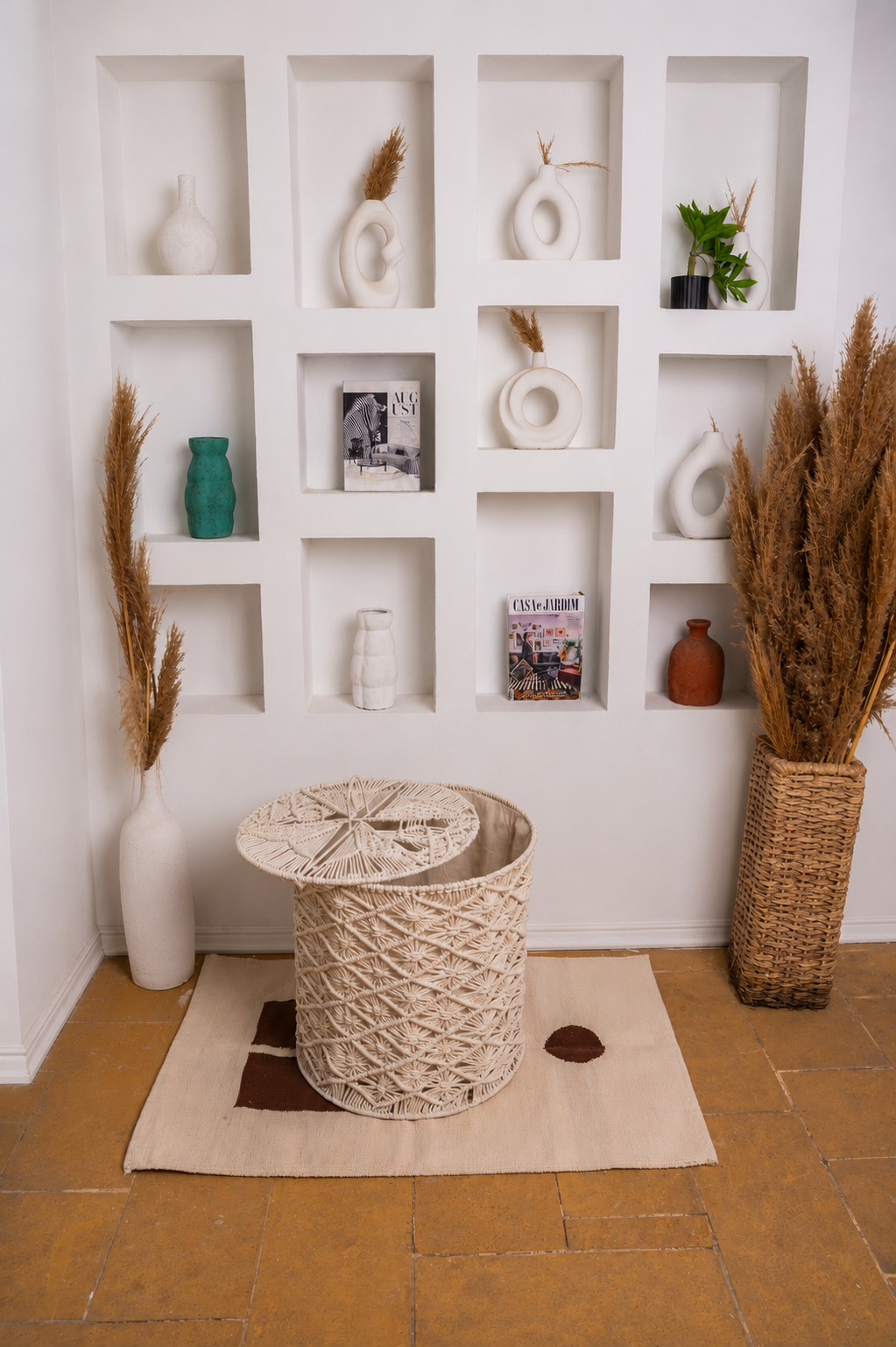 handmade macrame basket 400356