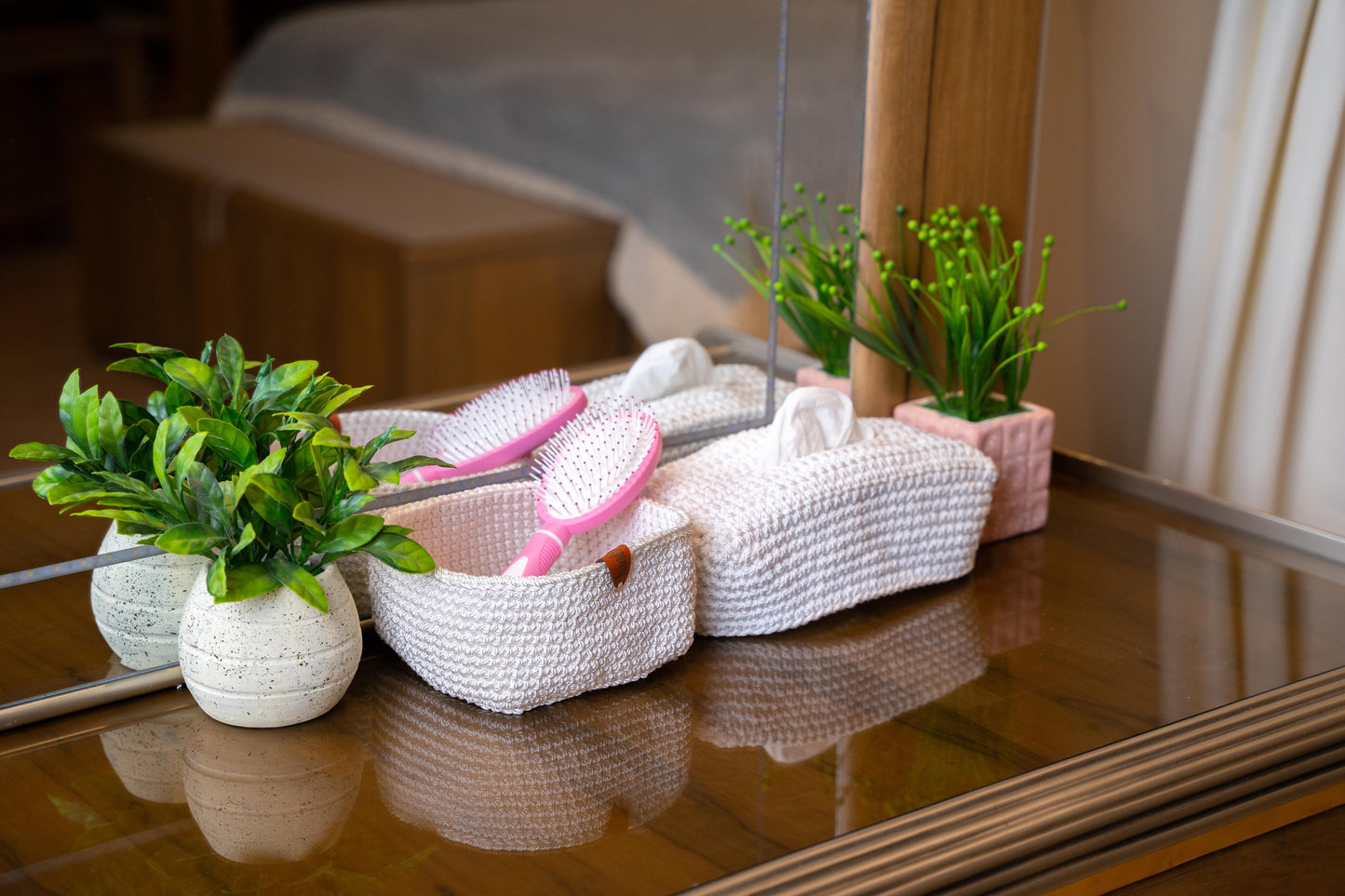 handmade crochet organizer basket 390006