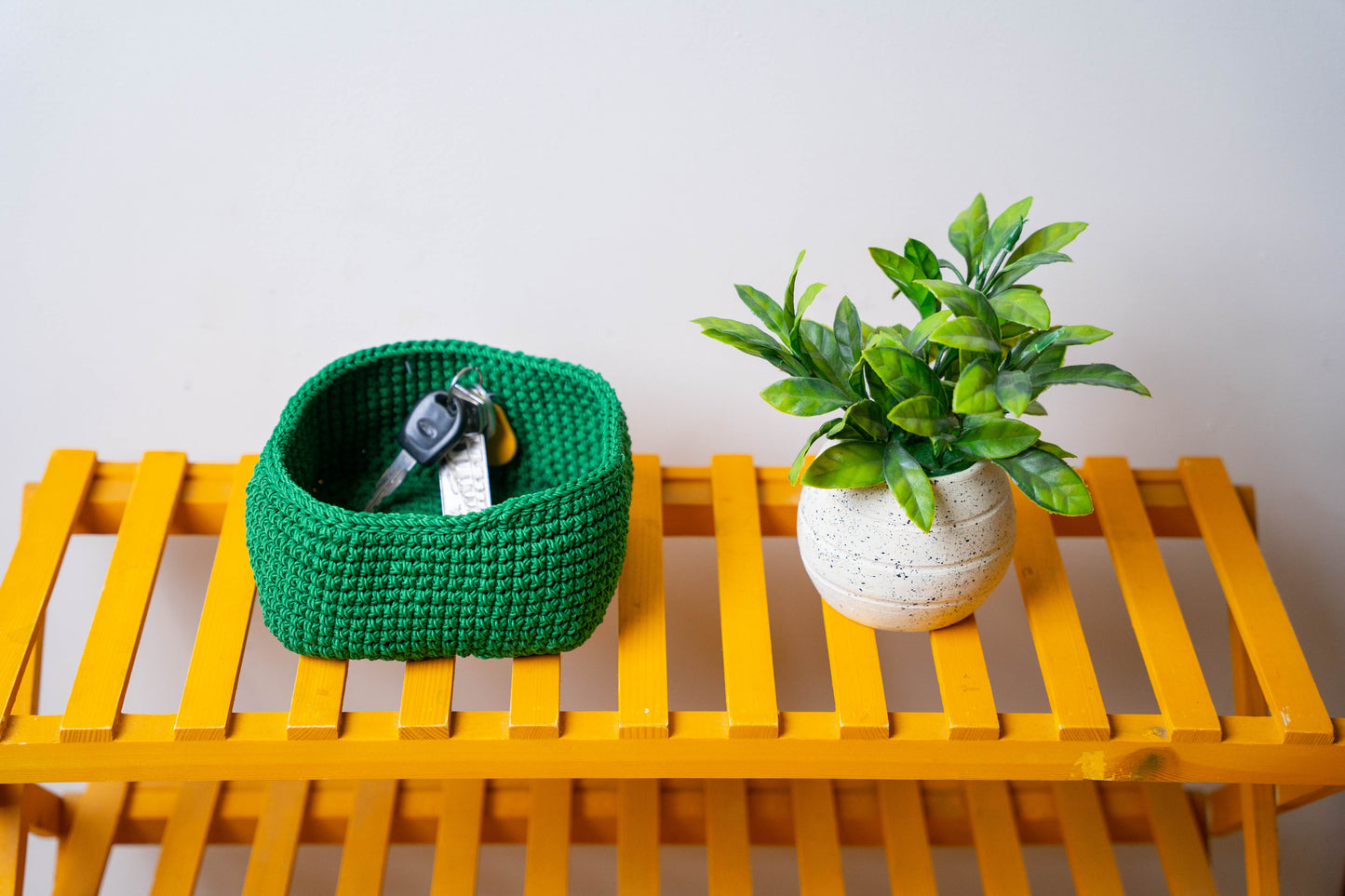 handmade crochet organizer basket 390006