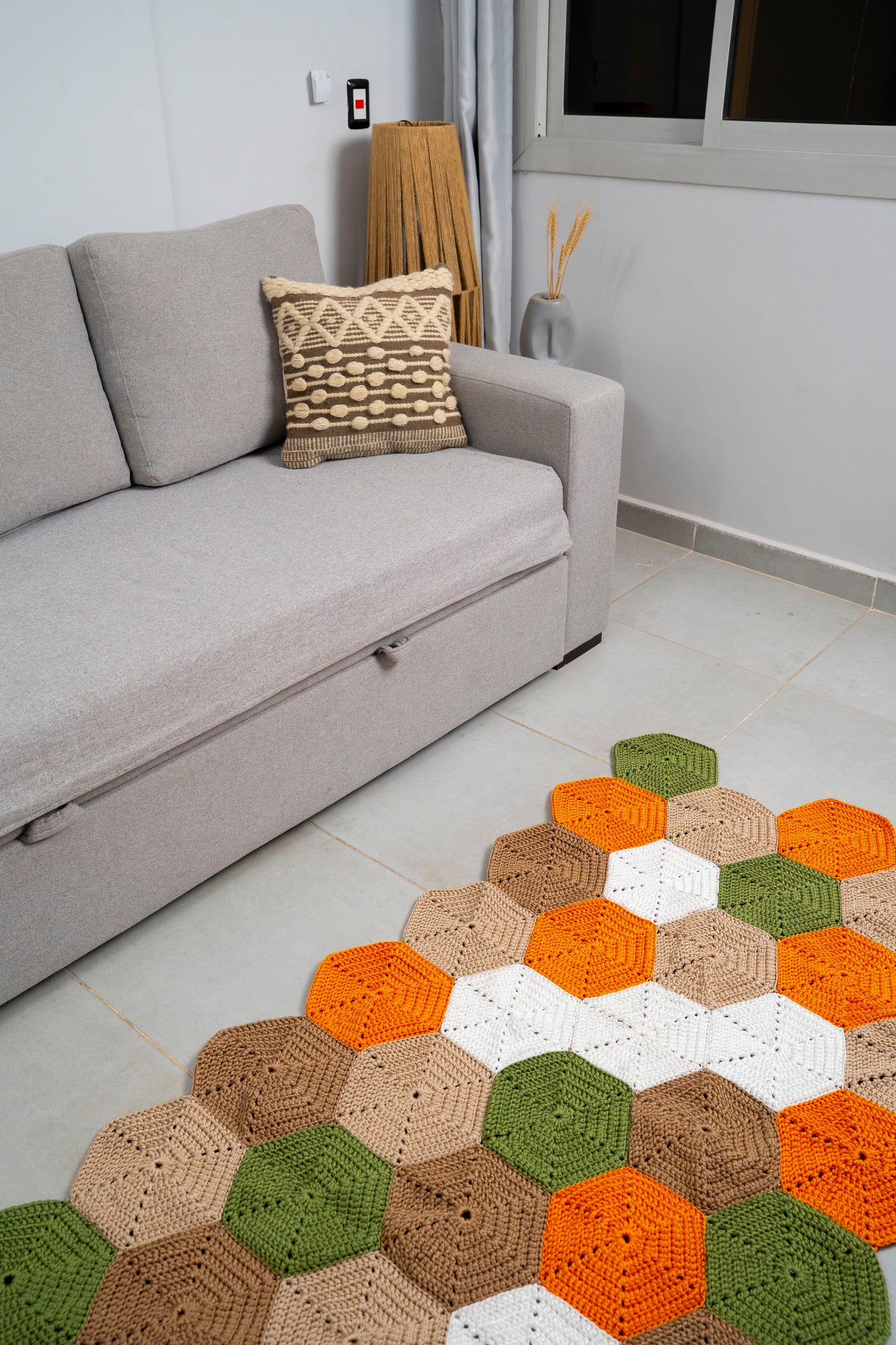 crochet cotton rug 390010