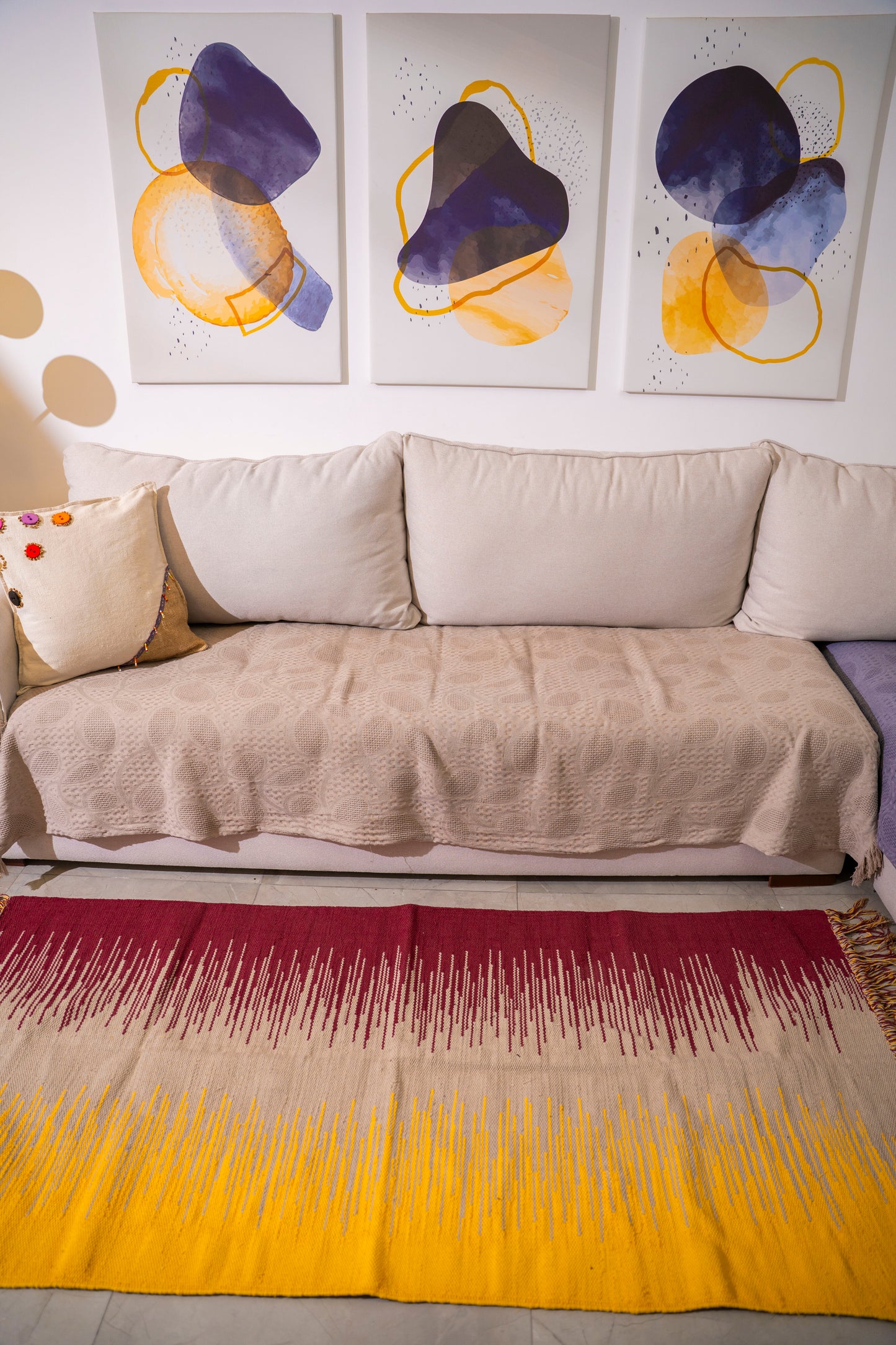 Linen throw pillow 390019